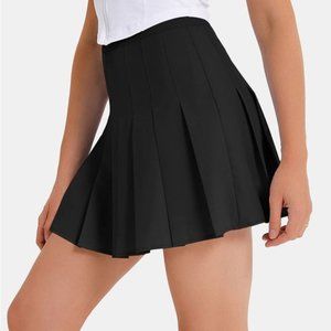 NWT HALARA Tik Tok Skort Black Everyday 2-in-1 Pleated Tennis Skirt Airy XL